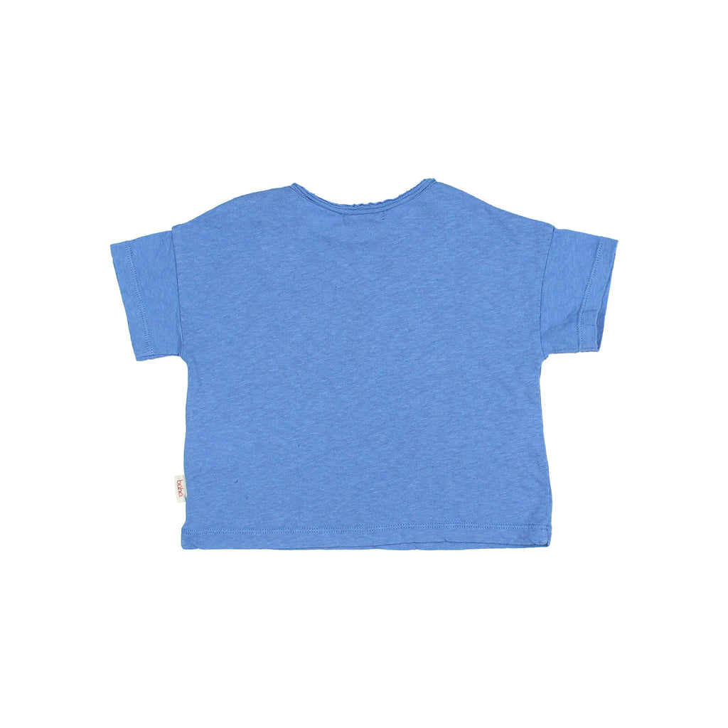 T-shirt Bébé en Lin Bleu Océan