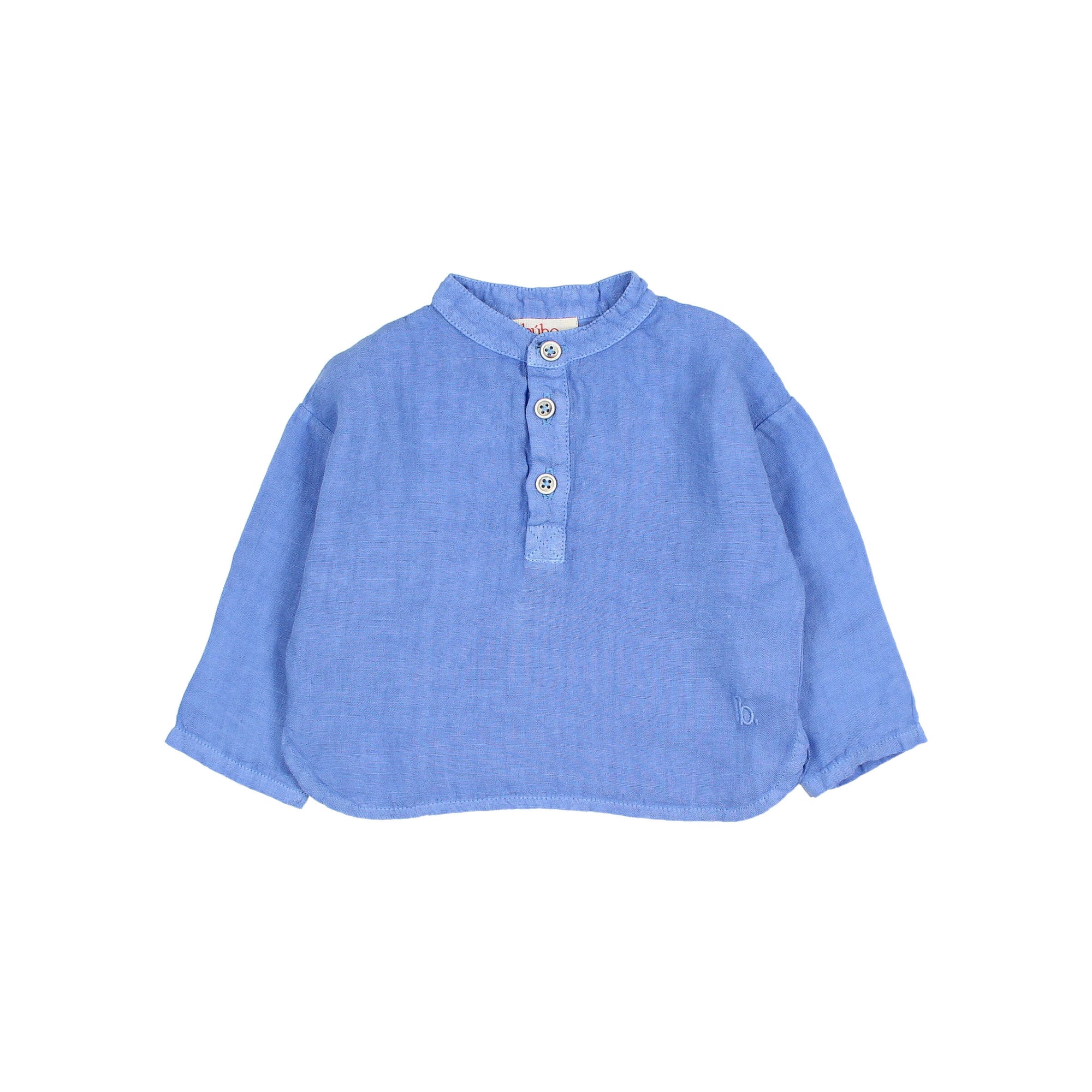 Baby Long Sleeve Linen Kurta - Ocean Blue