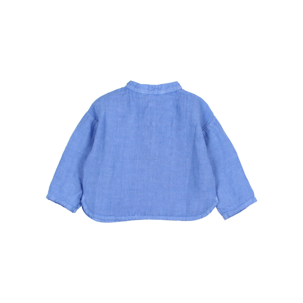 Chemise Bébé en Lin - Bleu Océan