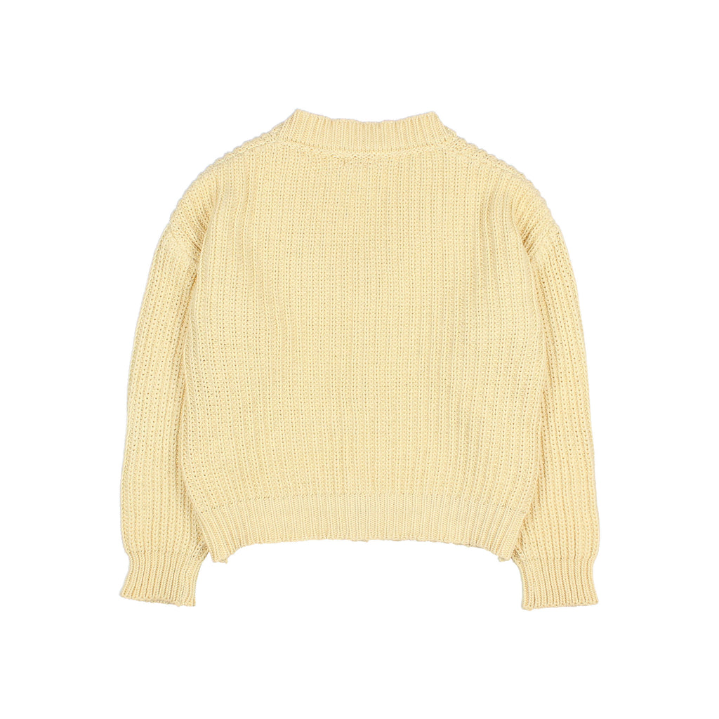 Cardigan en Maille jaune