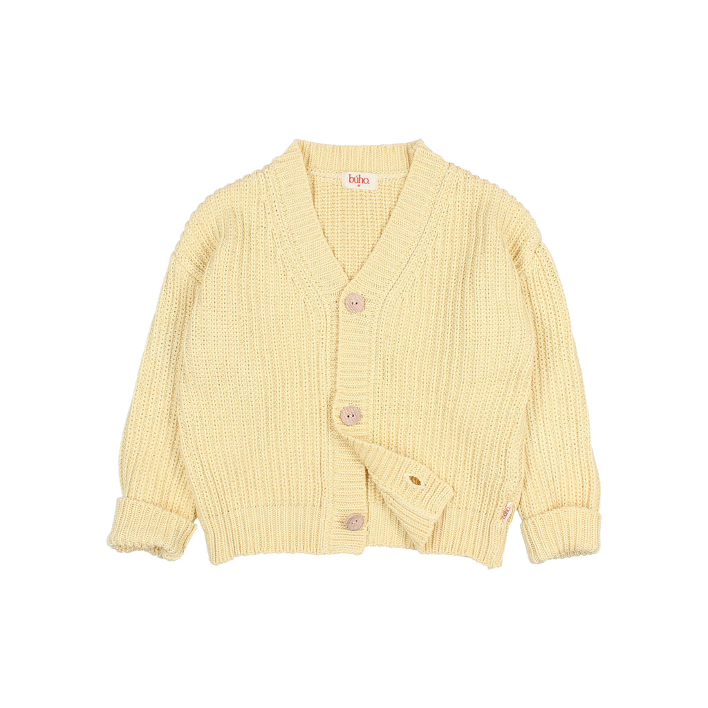 Cardigan en Maille jaune