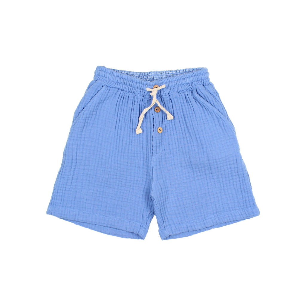 Bermuda mousseline Bleu Océan