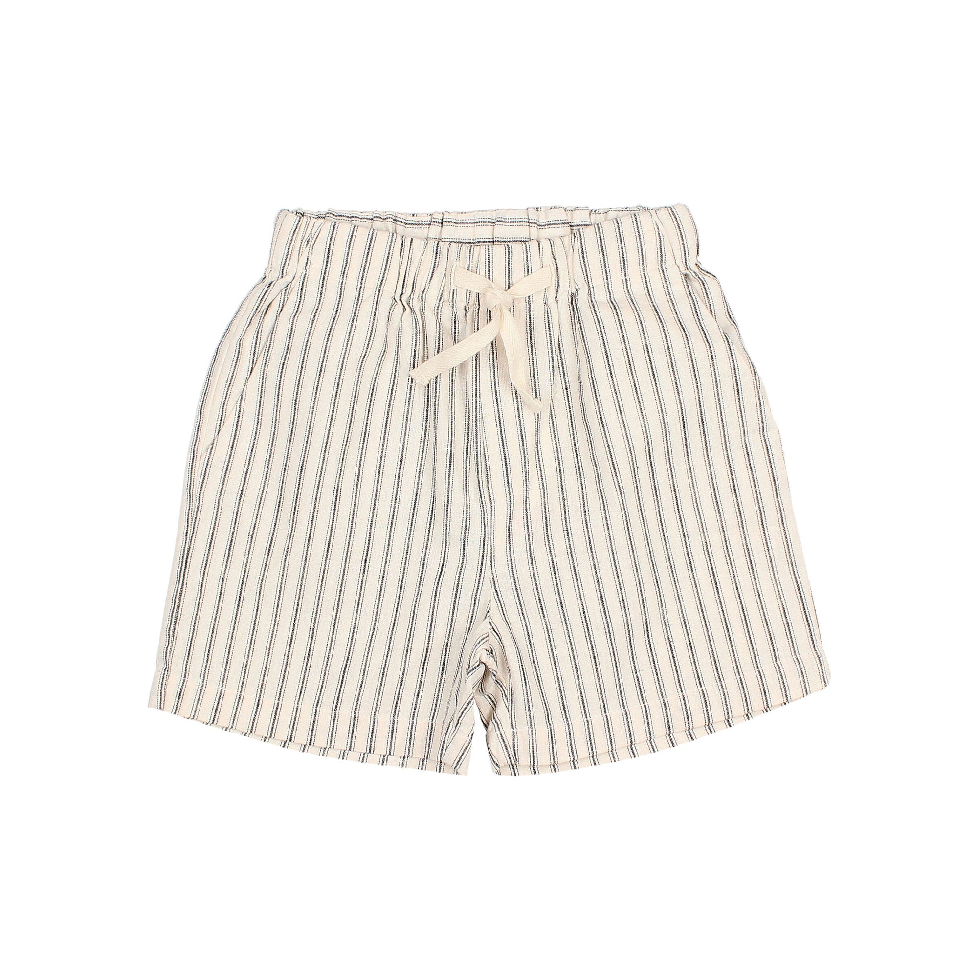 Striped Linen Bermuda Shorts - Unico