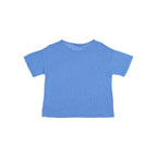 T-shirt en Lin avec Poche - Bleu Océan