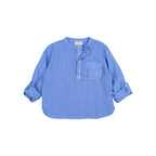 Chemise en Lin à Manches Longues Bleu Océan