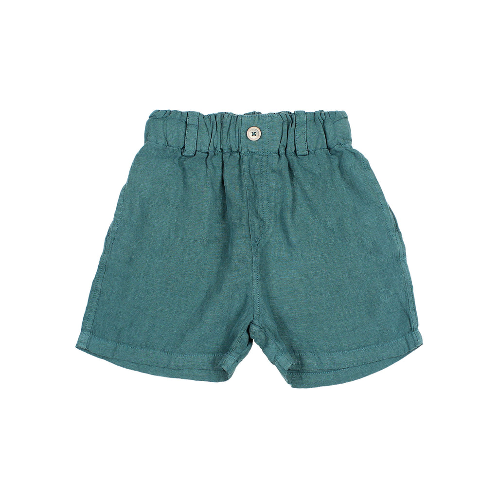 Bermuda shorts in Lake Green Linen