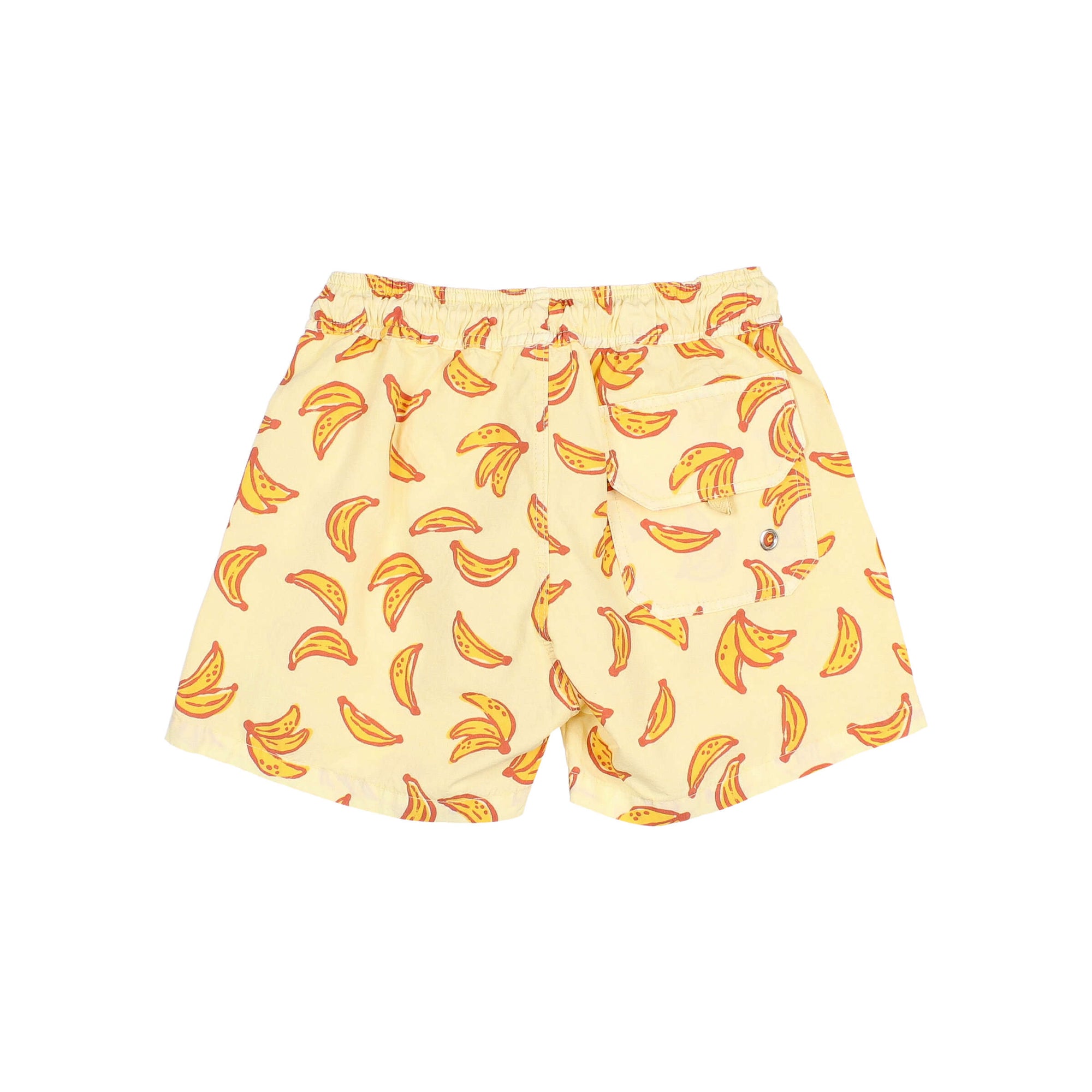 Sun Poplin Swim Shorts with Banana Pattern