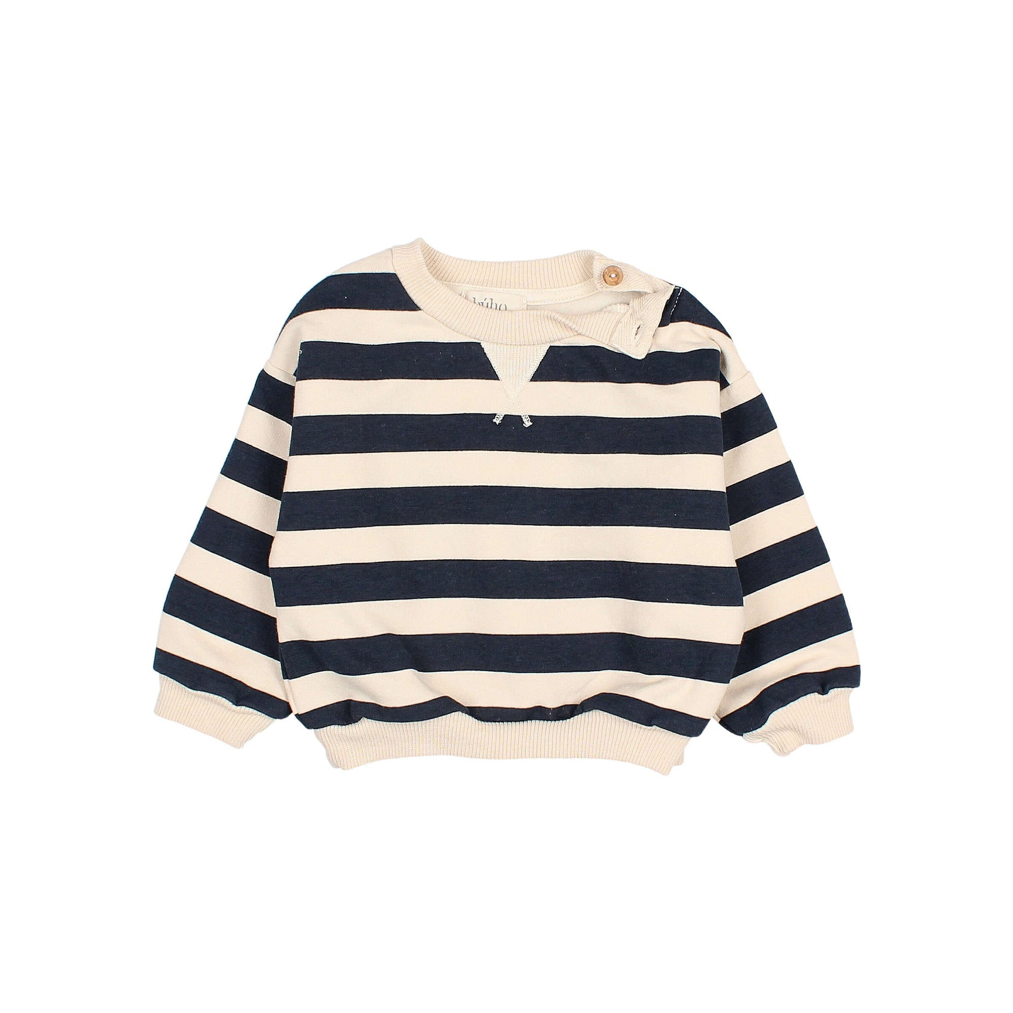 Organic cotton striped baby sweatshirt