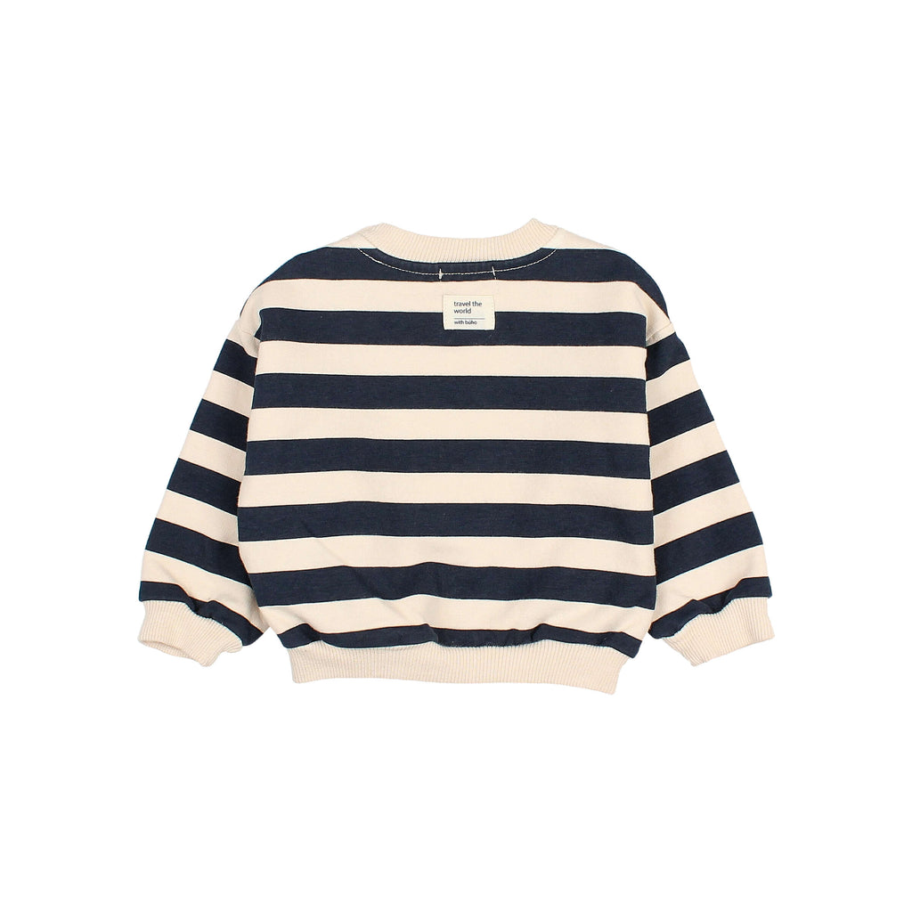 Organic cotton striped baby sweatshirt