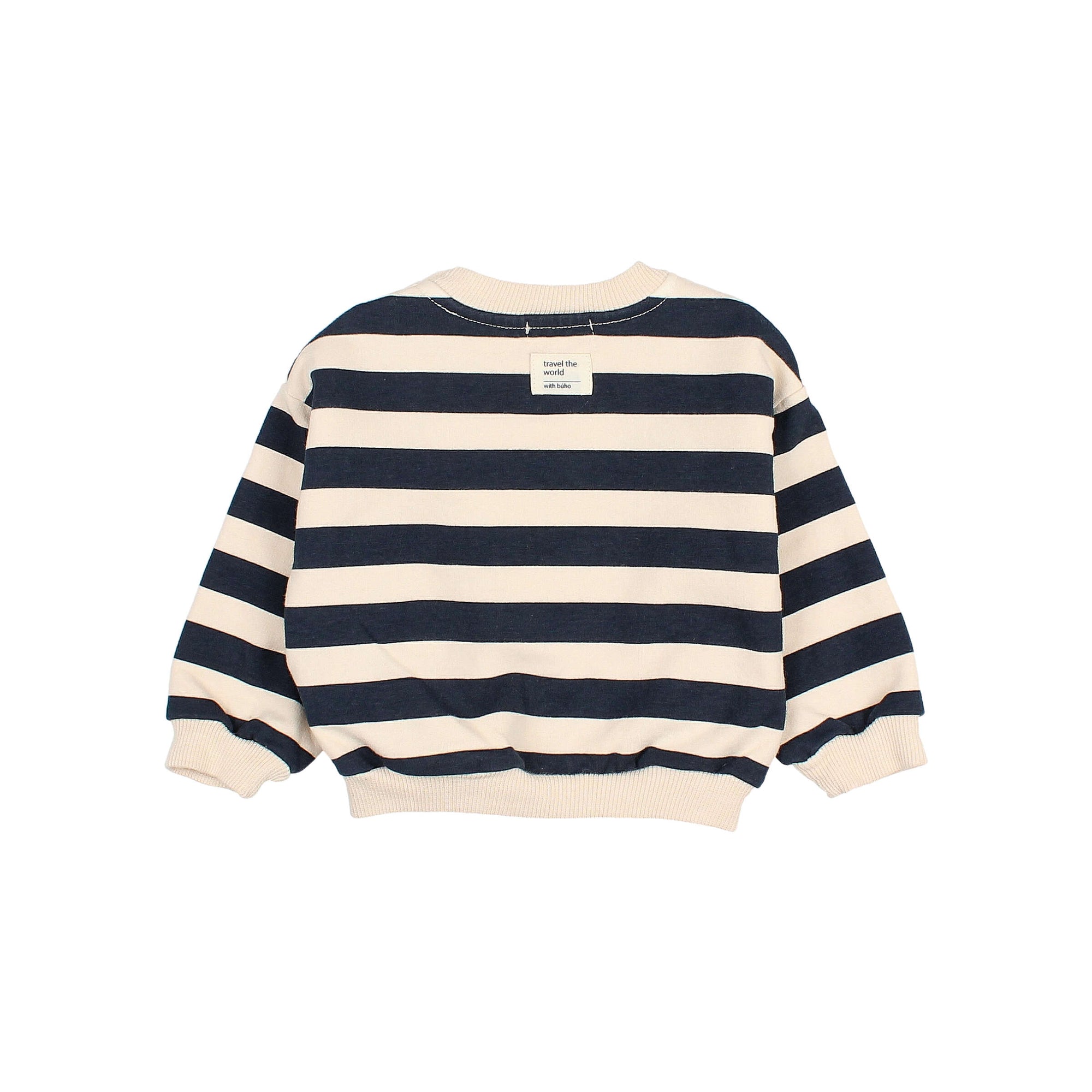 Organic cotton striped baby sweatshirt
