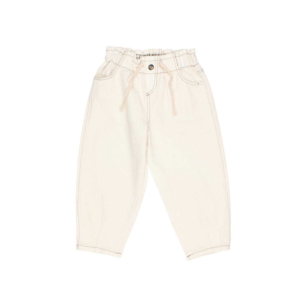 Beige soft twill pants