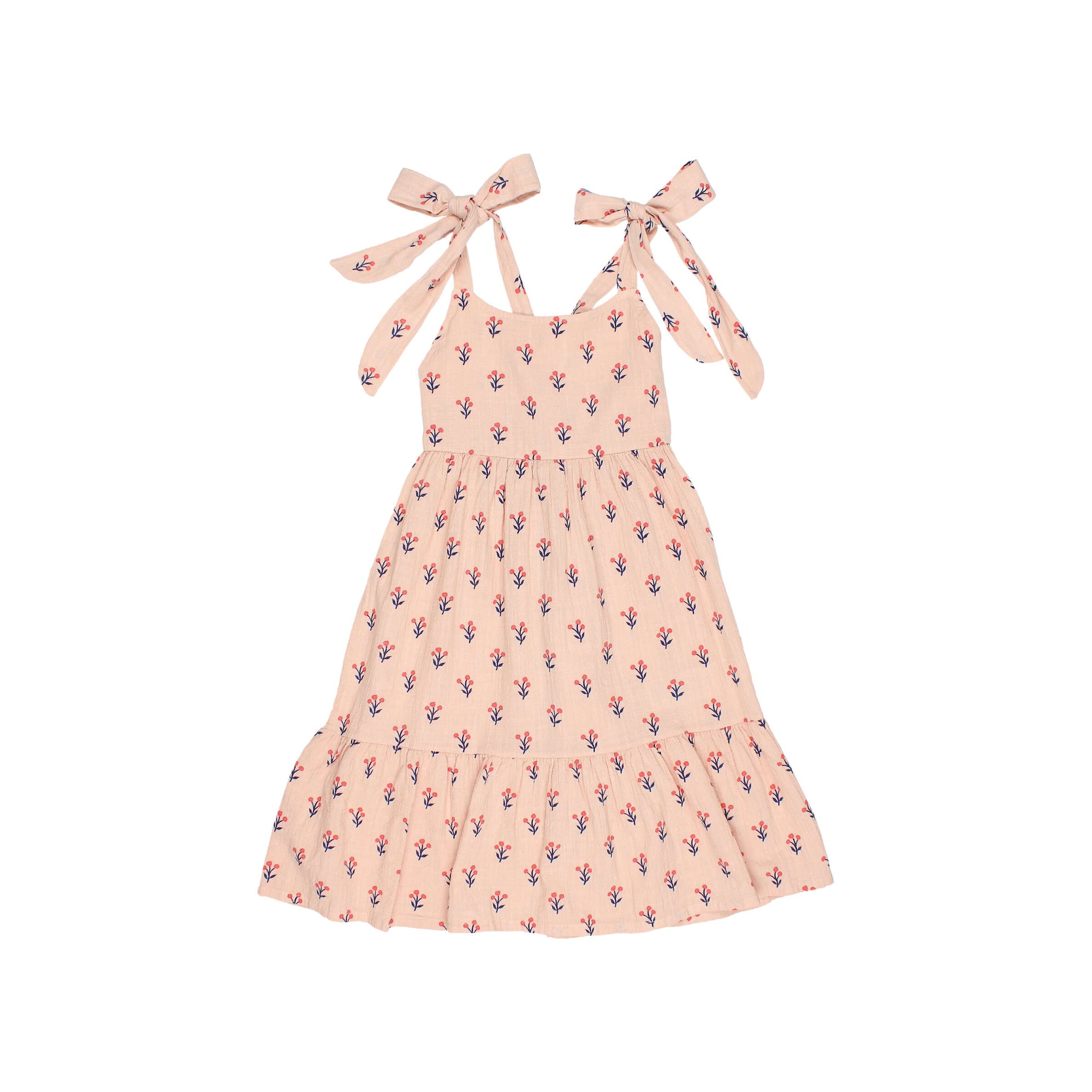 Printed pink dress flowers