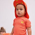Sunflower print baby swim hat