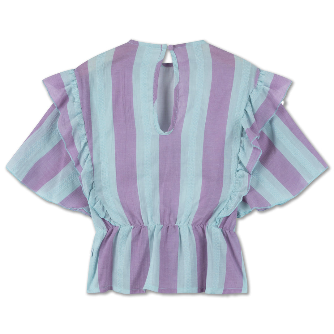 vetements durables enfants repose ams Blouse rayée à volants