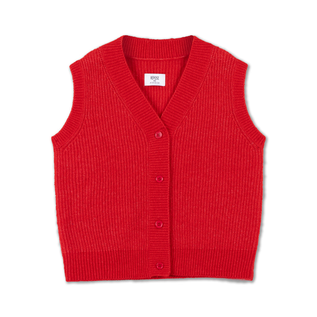 Cherry sleeveless sweater