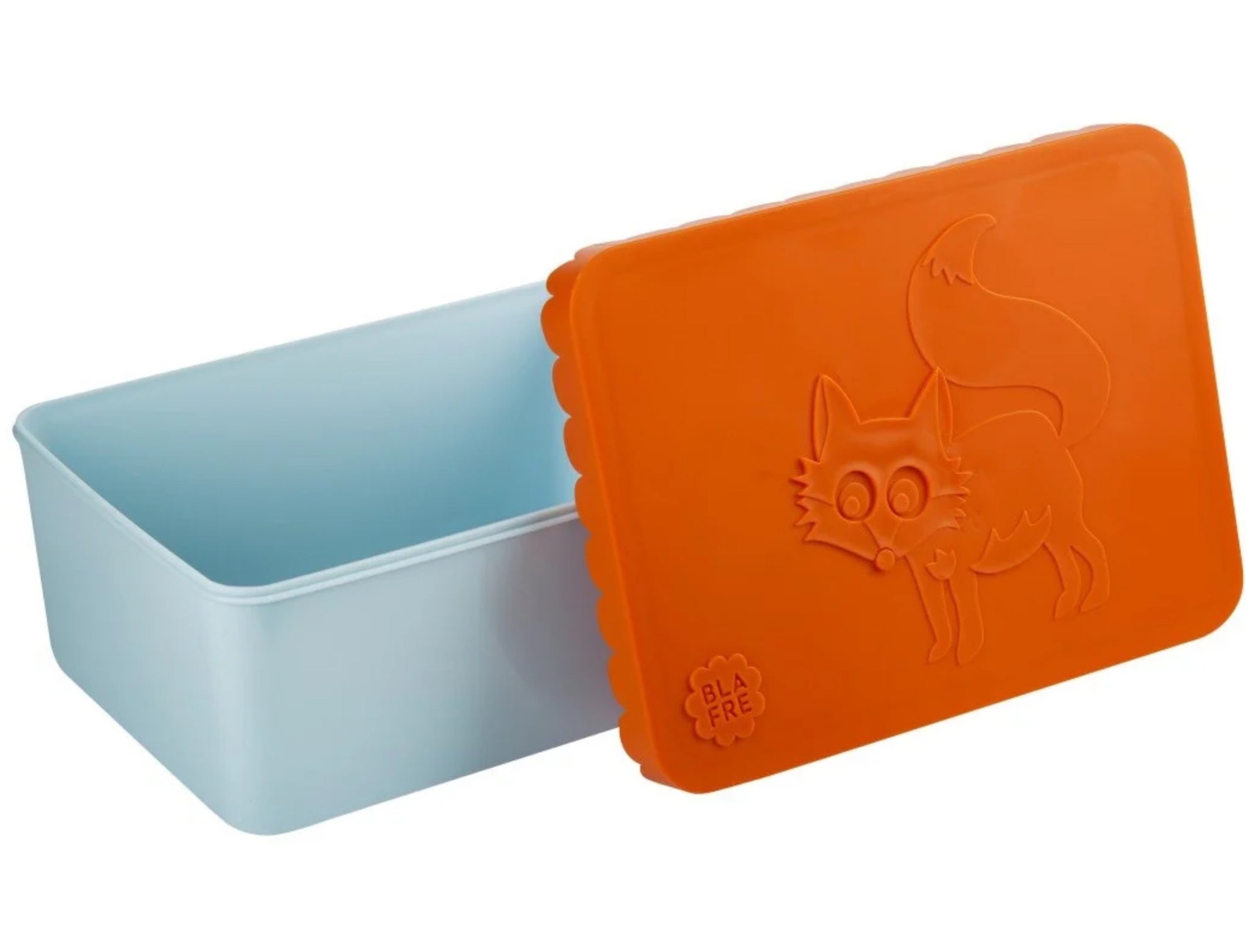 Blafre lunch box 1 compartiment renard orange et bleu clair