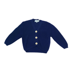 Navy blue knit baby cardigan