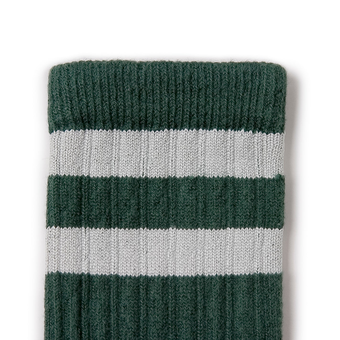 Sporty striped ribbed socks - Dark green