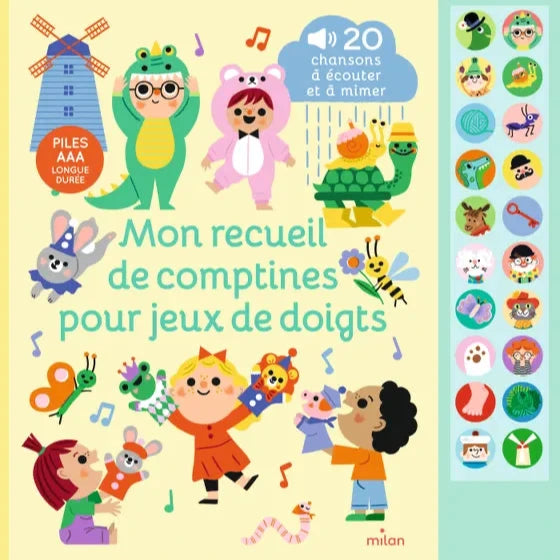 Mon recueil de comptines pour jeux de doigts