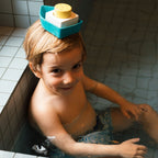 Upcycled Rubber Bath Toy Boat Yellow