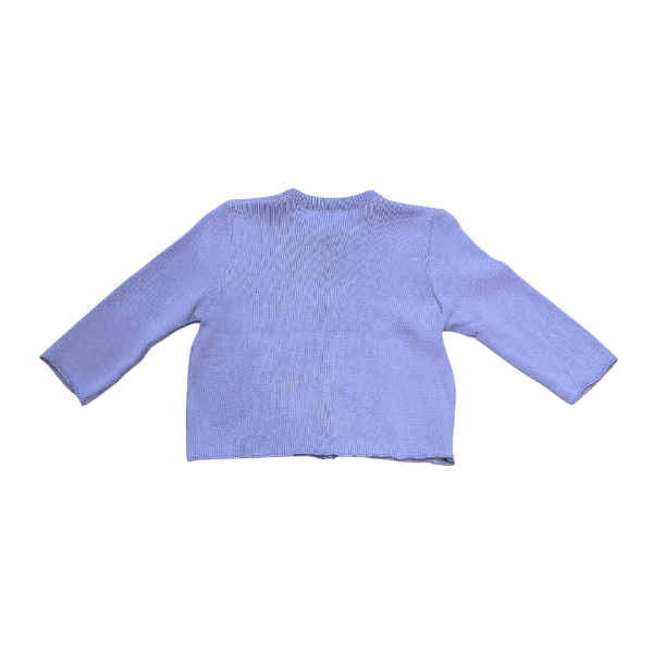 Lilac knitted baby cardigan