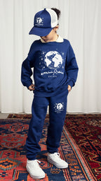 Blue mini rodini society sweatpants