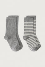 accessoires durables bébés gray label Pack de 2 paires de chaussettes côtelées