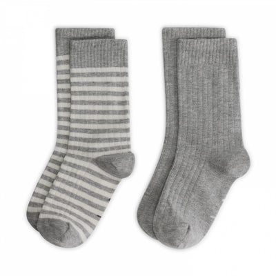 accessoires durables bébés gray label Pack de 2 paires de chaussettes côtelées