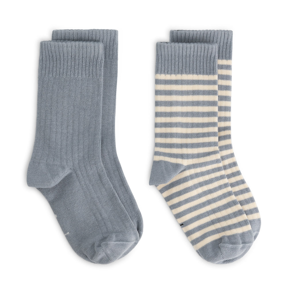 Pack de 2 paires de chaussettes côtelées Stone Grey