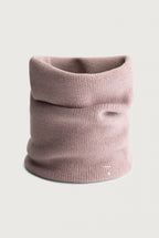 Snood tricoté rose