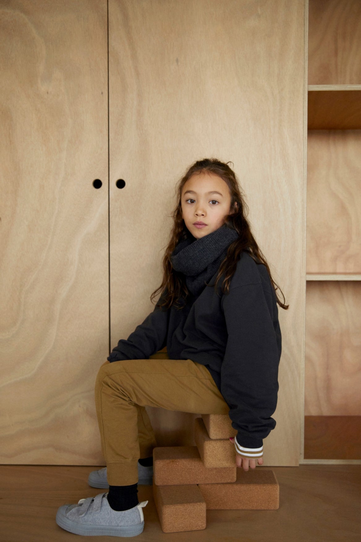Snood tricoté noir