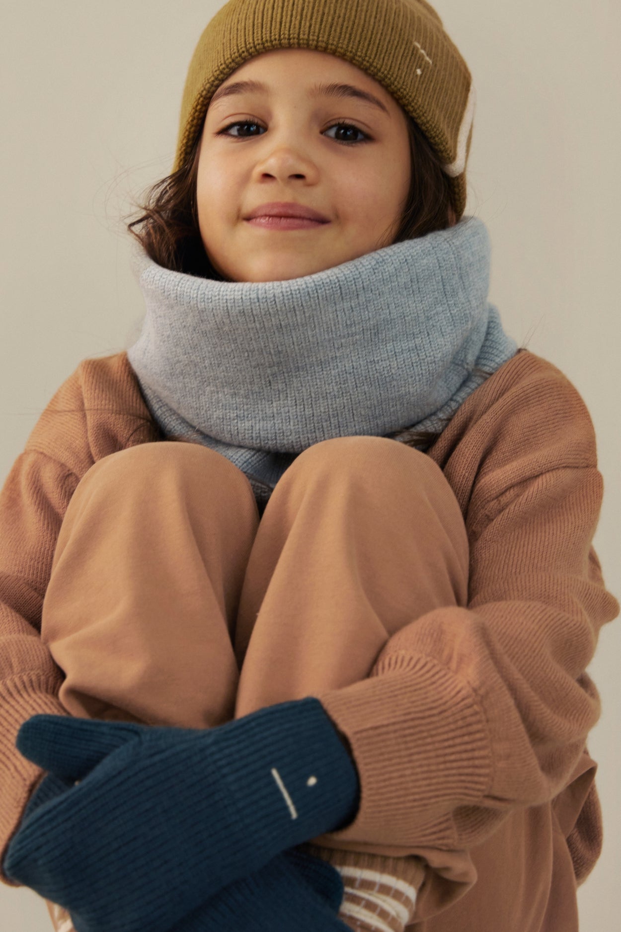 Snood tricoté gris chiné