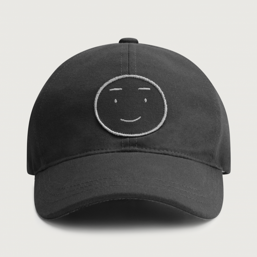 Black emoji cap
