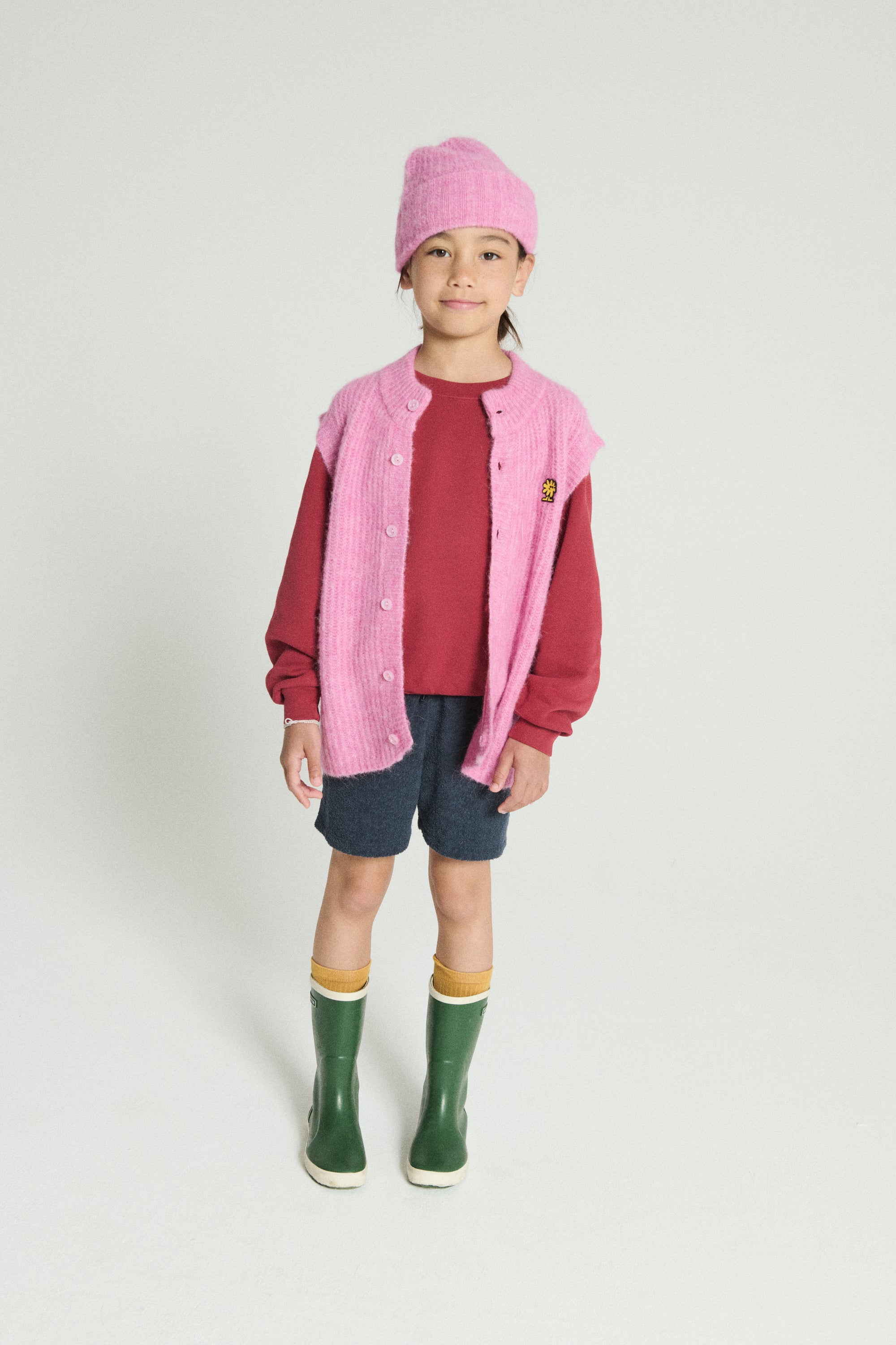 EAST Rose bubble chine sleeveless vest