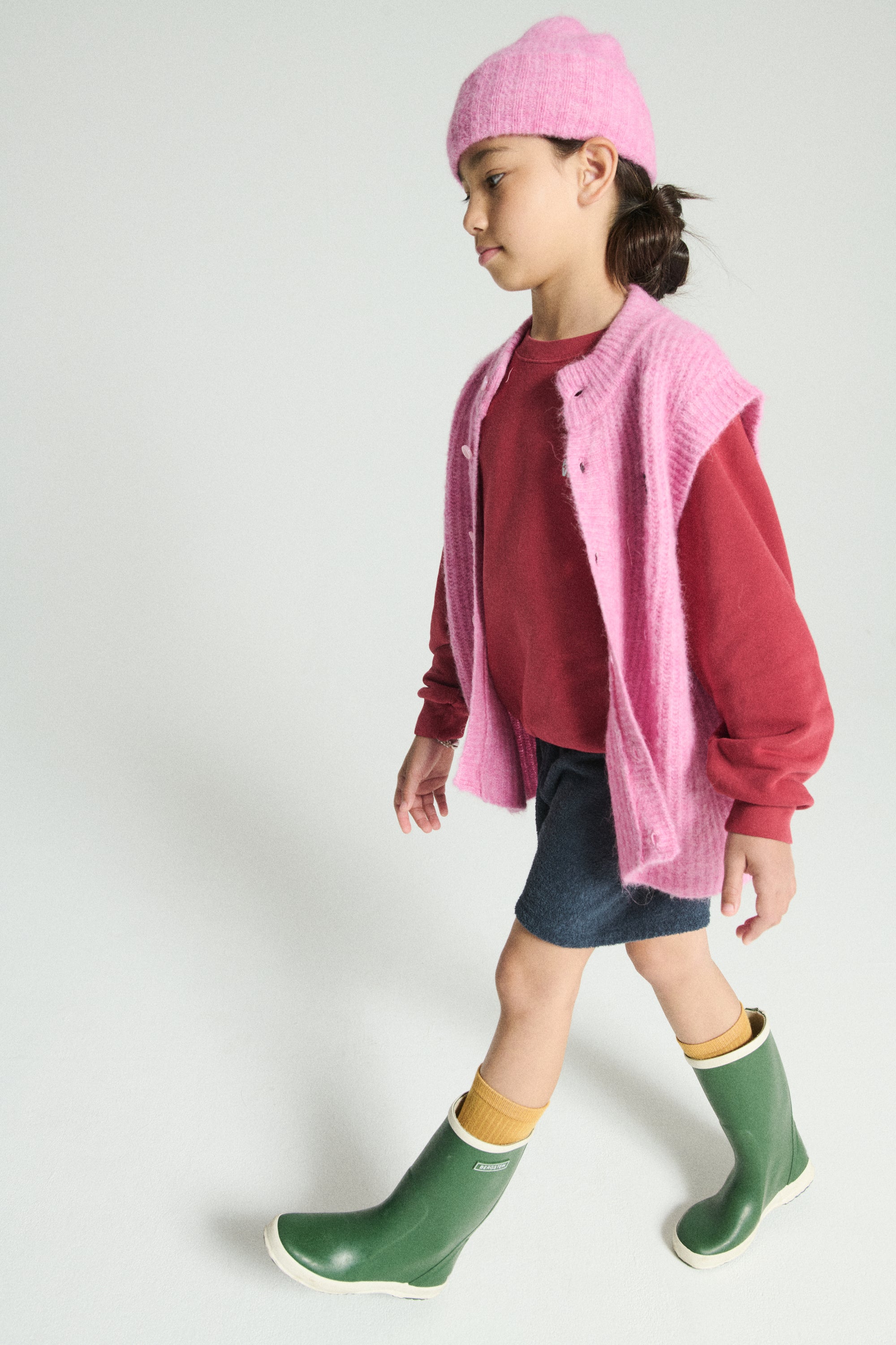 EAST Rose bubble chine sleeveless vest