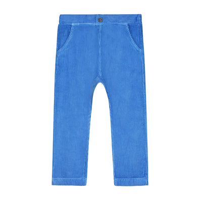 Pantalon enfant Pantalon bleu velours côtelé Bonmot