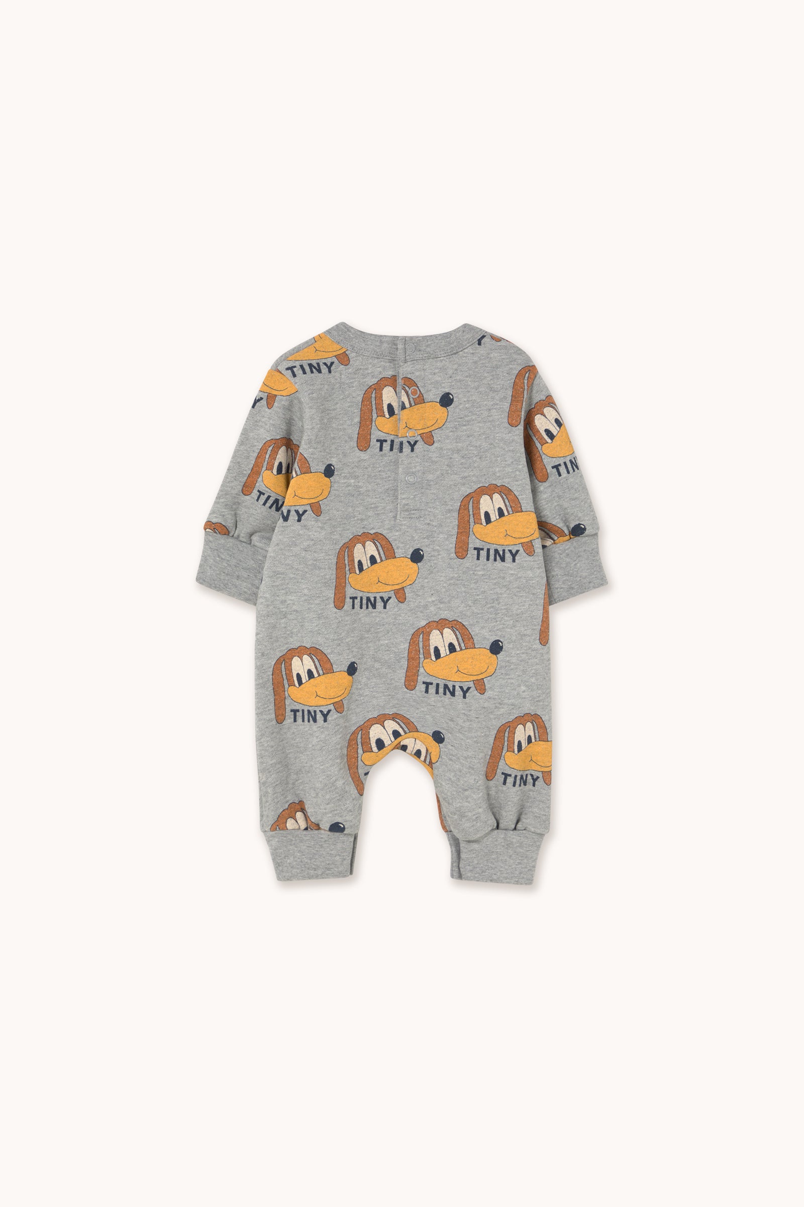 Gray jumpsuit with dog patterns