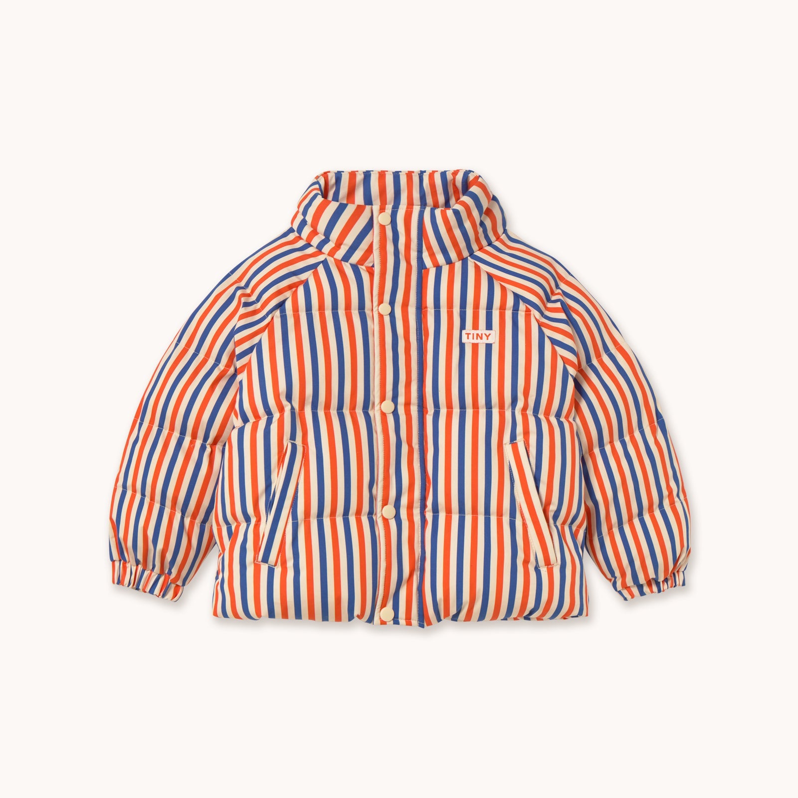 Short quilt jacket with stripes
