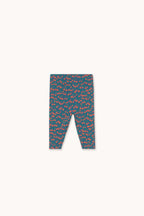 Baby ribbed leggings with small apples