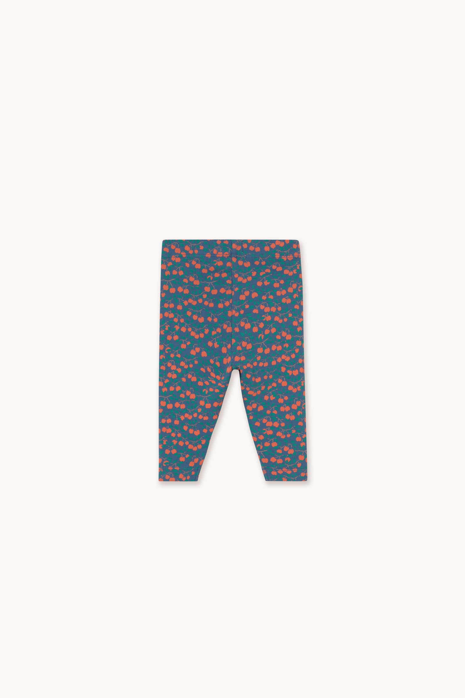 Baby ribbed leggings with small apples