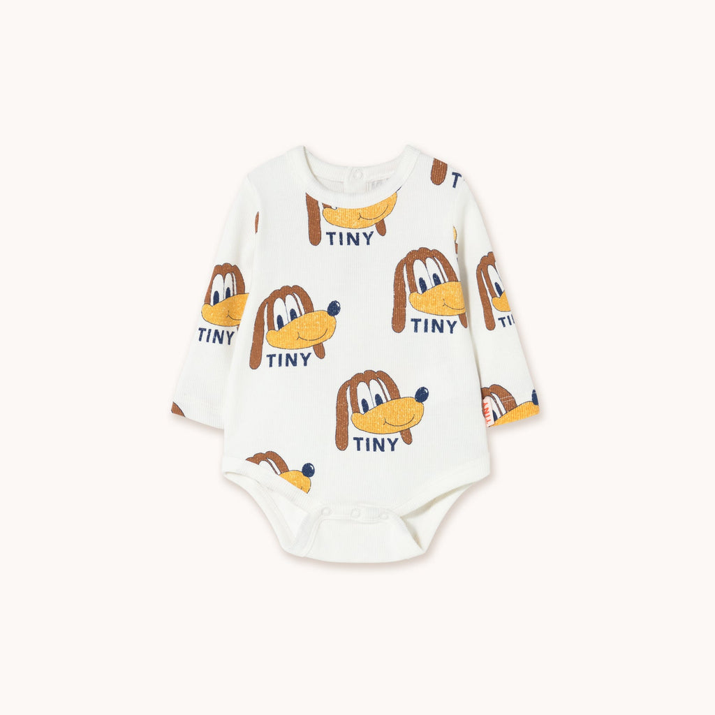 Ribbed dog pattern bodysuit