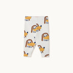 Ribbed baby leggings with dog pattern