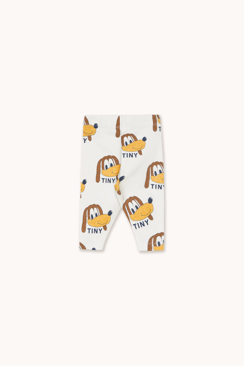 Ribbed baby leggings with dog pattern