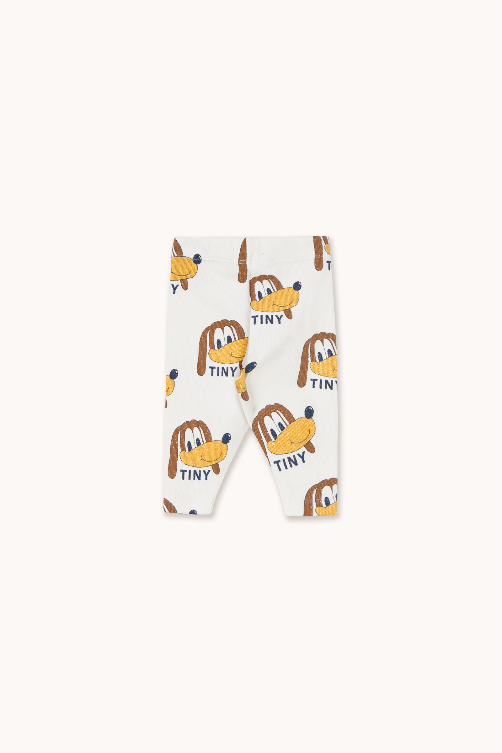 Ribbed baby leggings with dog pattern