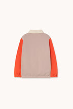 Sweat à manches colorées façon polo