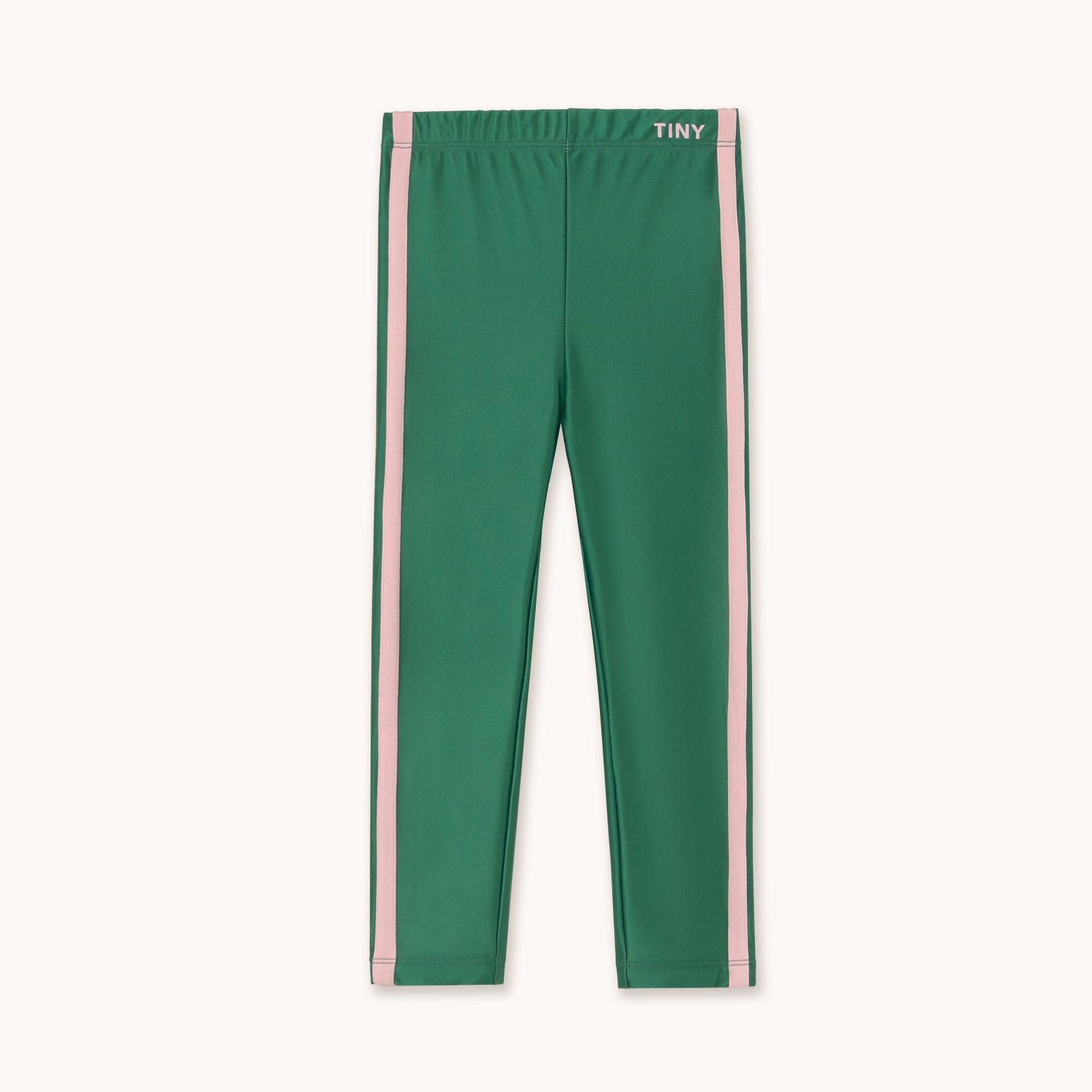 Shiny leggings with tiny logo