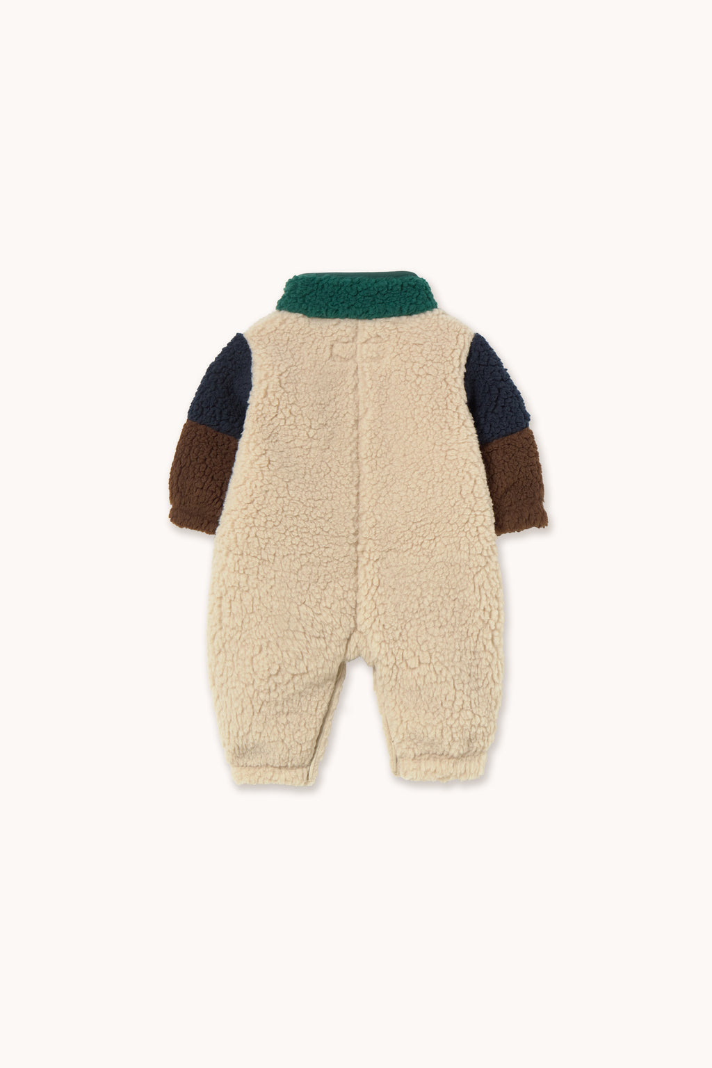 Green fleece one-piece suit