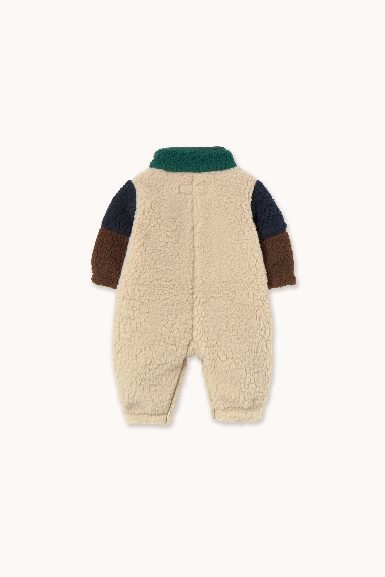 Green fleece one-piece suit