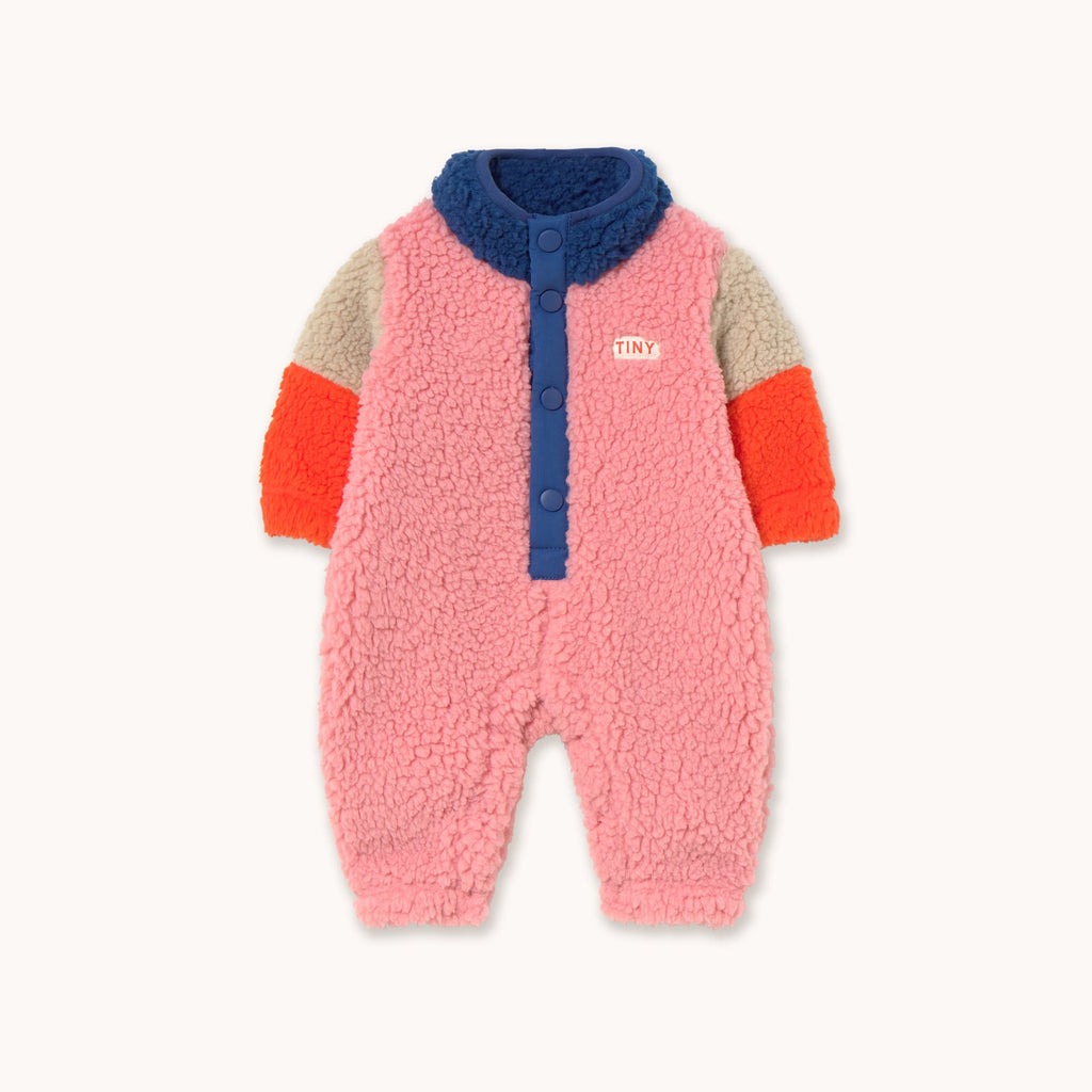 Pink Fleece One-Piece Jumpsuit