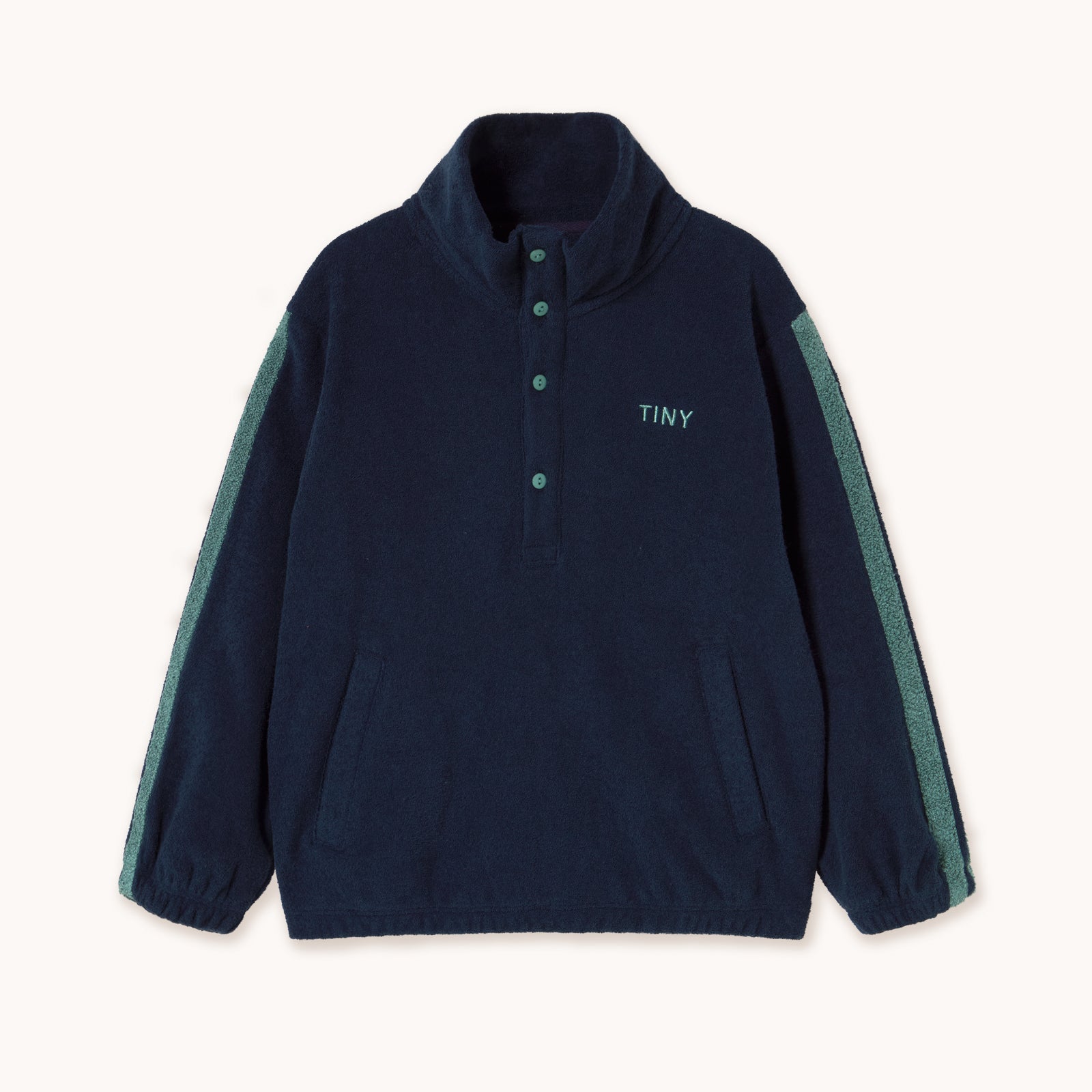 Blue Terry Crew Neck Sweatshirt